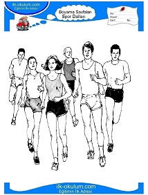Çocuklar İçin Maraton Boyama Sayfaları 